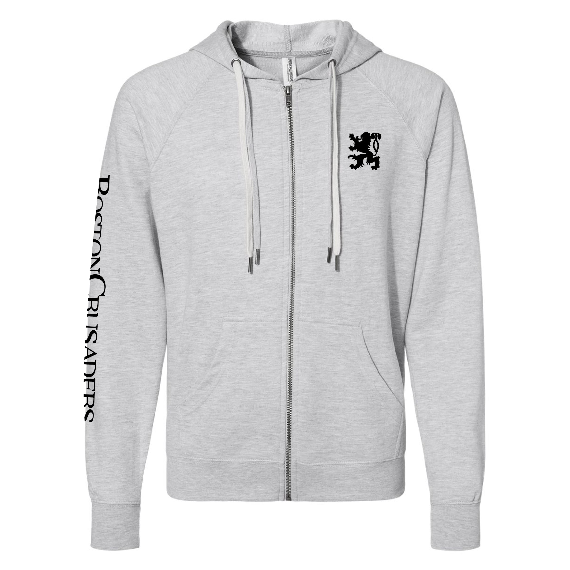 Lightweight Zip-Up (Gray) – Boston Crusaders - Official Shop