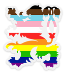 Waldo Pride Sticker (3", Clear Border)
